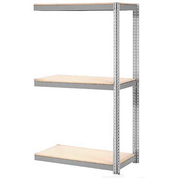 Expandable Add-On Rack 72x48x84 3 Level Wood Deck 750 lb. Cap Per Level GRY